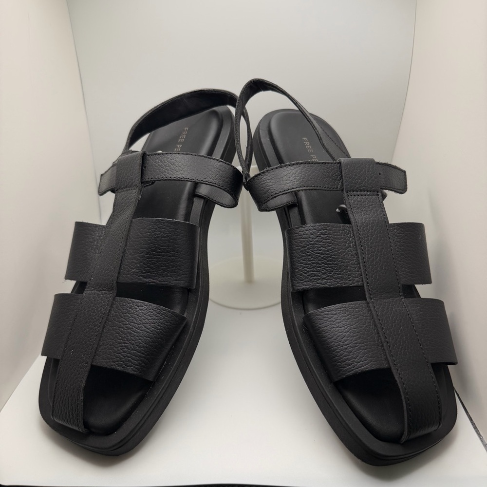Free People Black Leather Women's Sandals